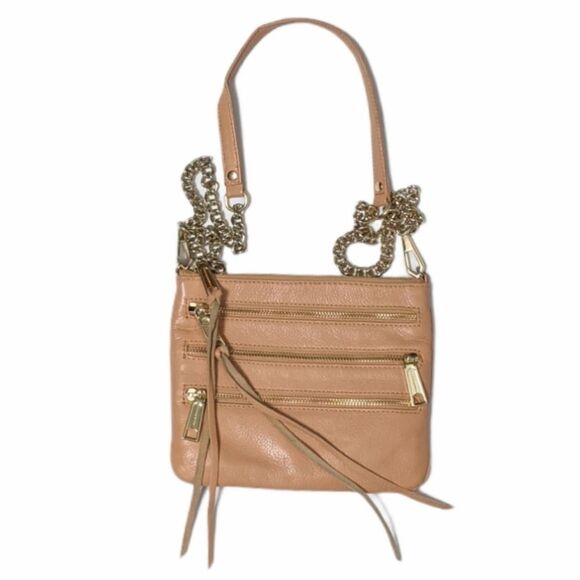 REBECCA MINKOFF Tan Leather Crossbody Bag - Picture 1 of 10